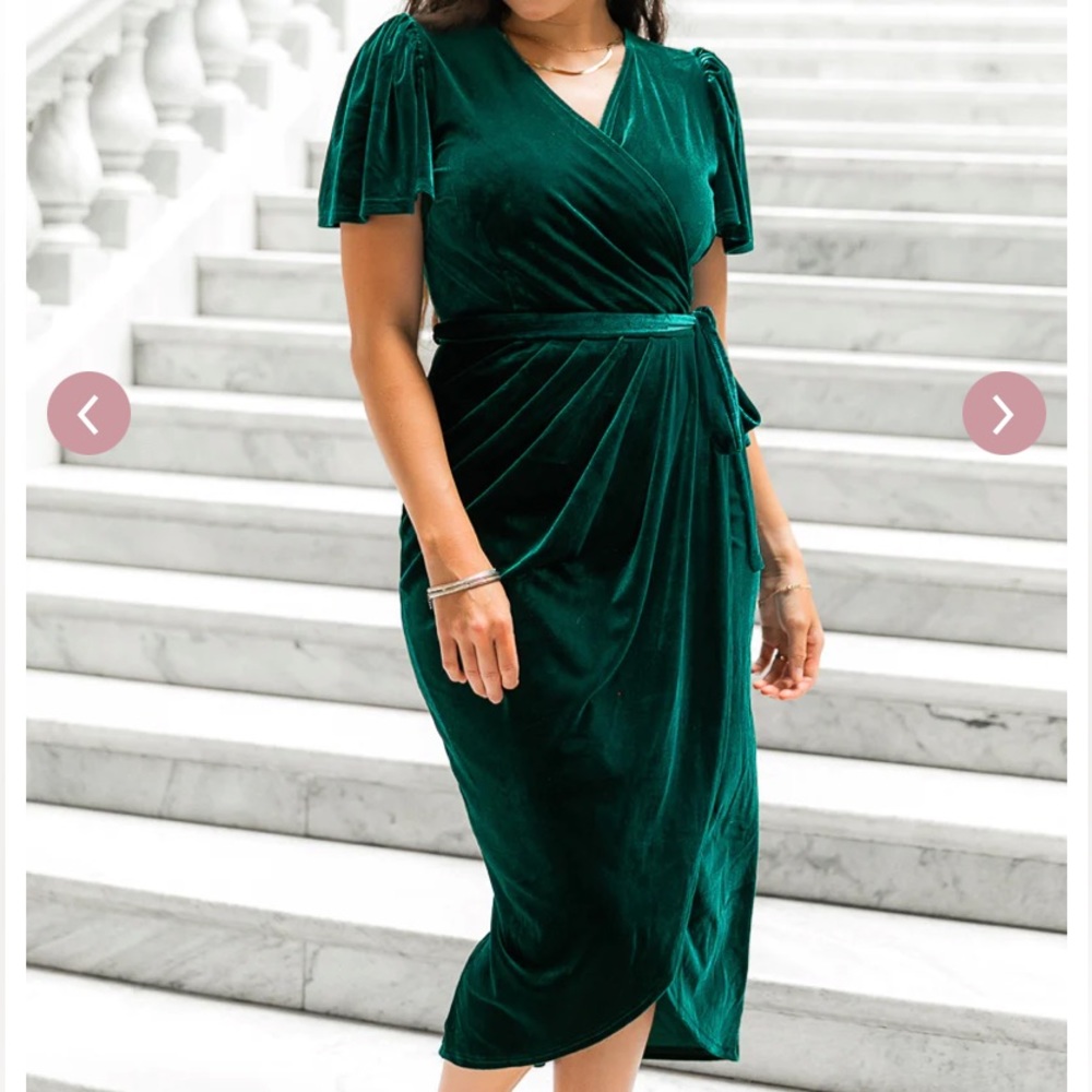 NWT Ivy City Co Lillie Dress in Emerald Green